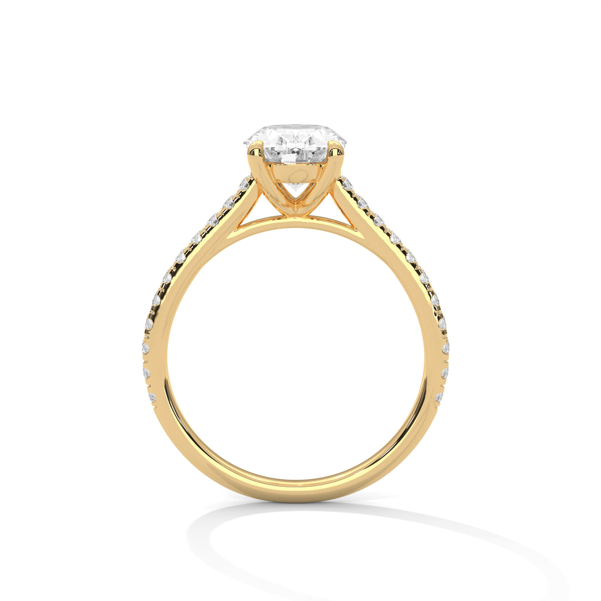Oval Solitaire Lab Grown Diamond Engagement Ring