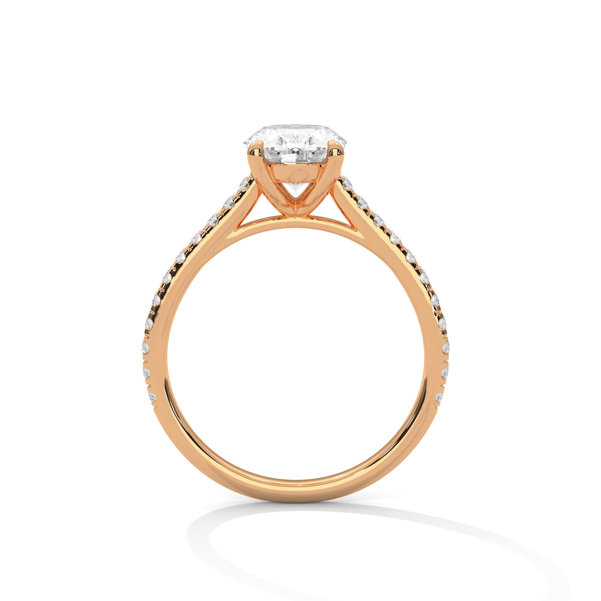 Oval Solitaire Lab Grown Diamond Engagement Ring