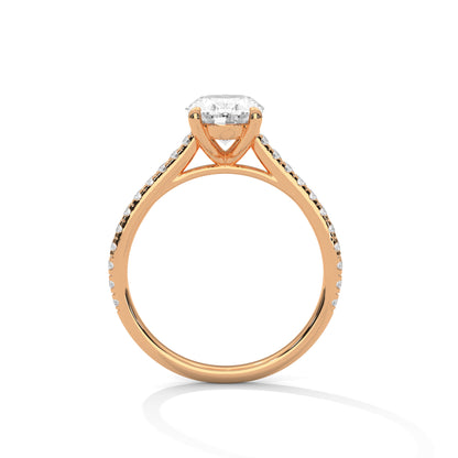 Oval Solitaire Lab Grown Diamond Engagement Ring