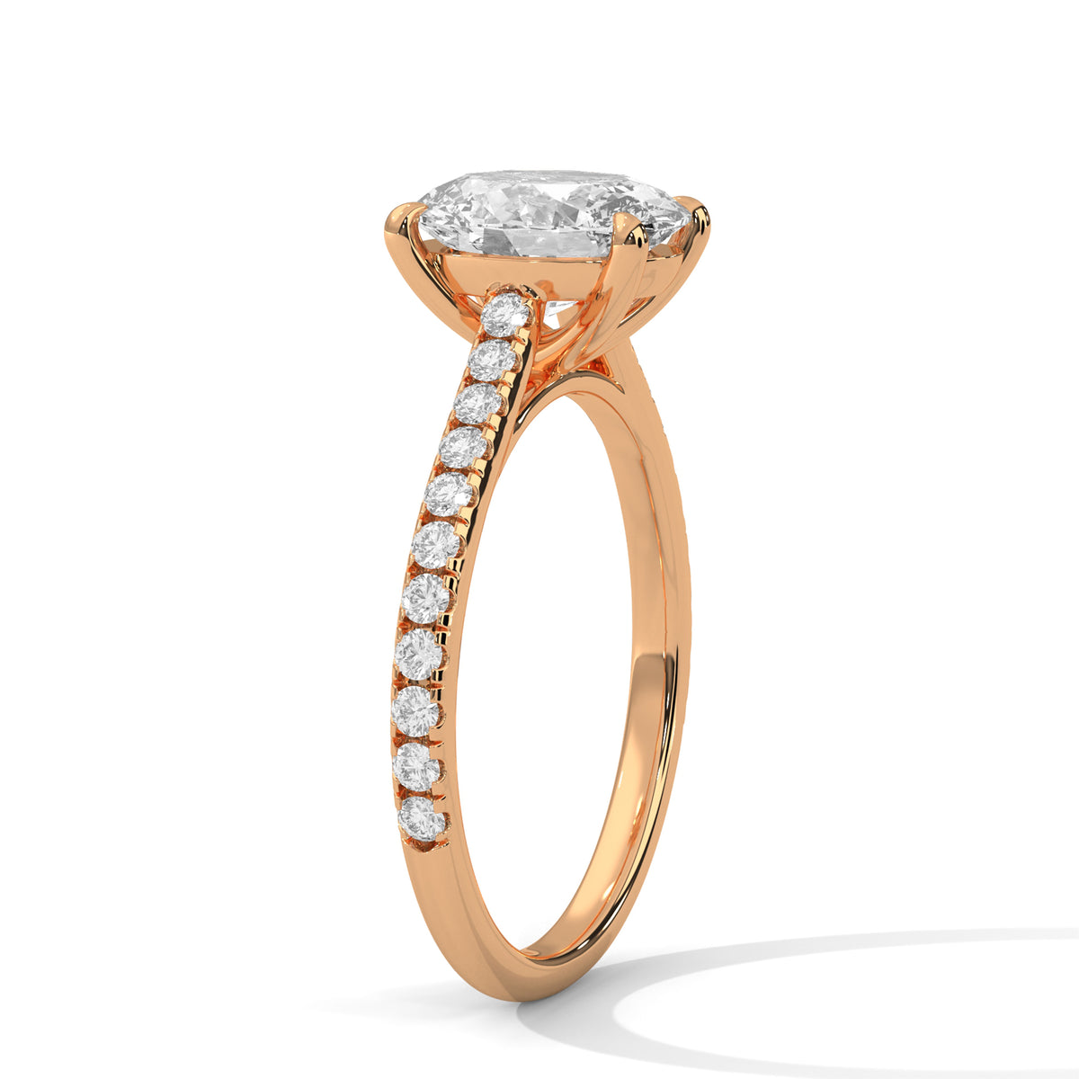 Oval Solitaire Lab Grown Diamond Engagement Ring
