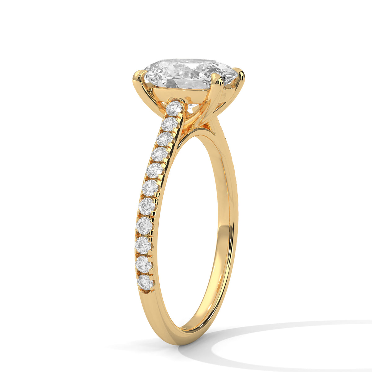 Oval Solitaire Lab Grown Diamond Engagement Ring
