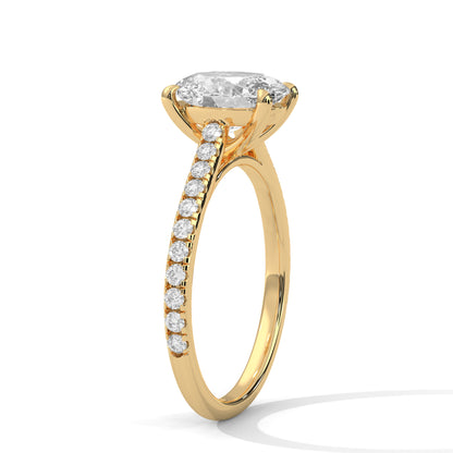 Oval Solitaire Lab Grown Diamond Engagement Ring