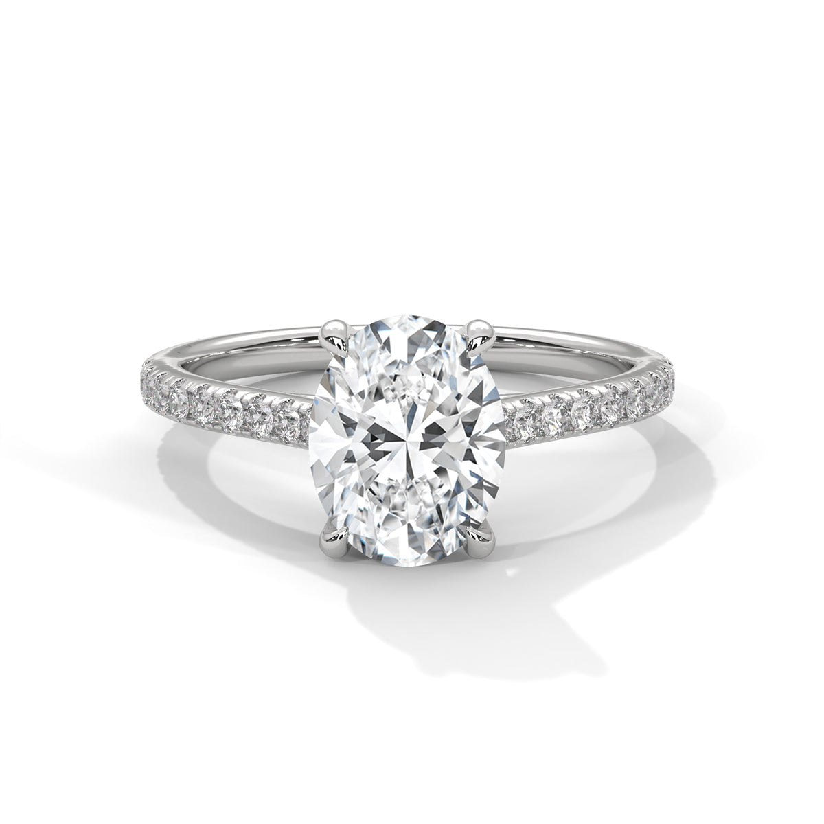 Oval Solitaire Lab Grown Diamond Engagement Ring