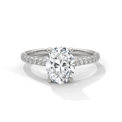 Oval Solitaire Lab Grown Diamond Engagement Ring