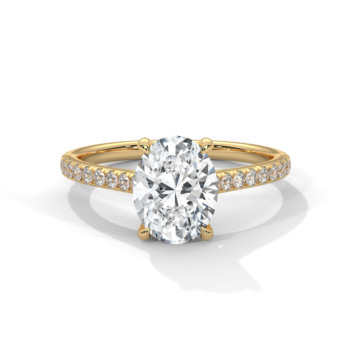 Oval Solitaire Lab Grown Diamond Engagement Ring