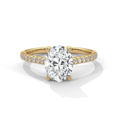 Oval Solitaire Lab Grown Diamond Engagement Ring