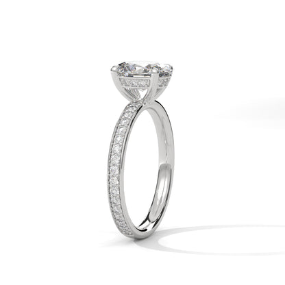Oval Accented Lab Grown Diamond Engagement Ring