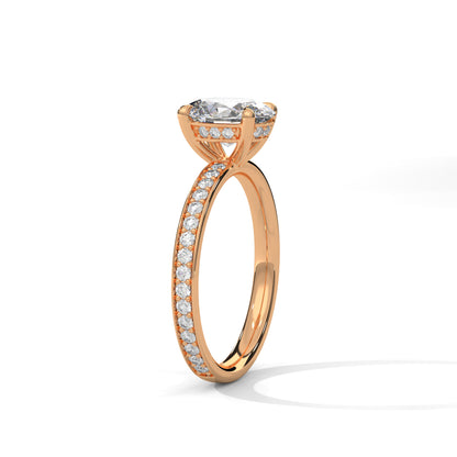 Oval Accented Lab Grown Diamond Engagement Ring
