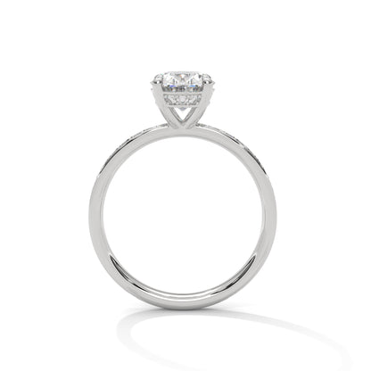 Oval Accented Lab Grown Diamond Engagement Ring