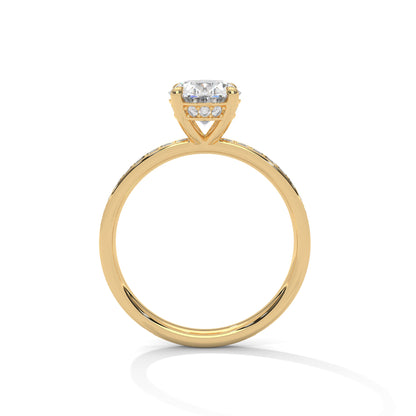 Oval Accented Lab Grown Diamond Engagement Ring
