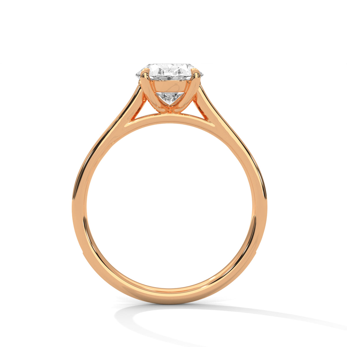 Oval Accented Lab Grown Diamond Engagement Ring