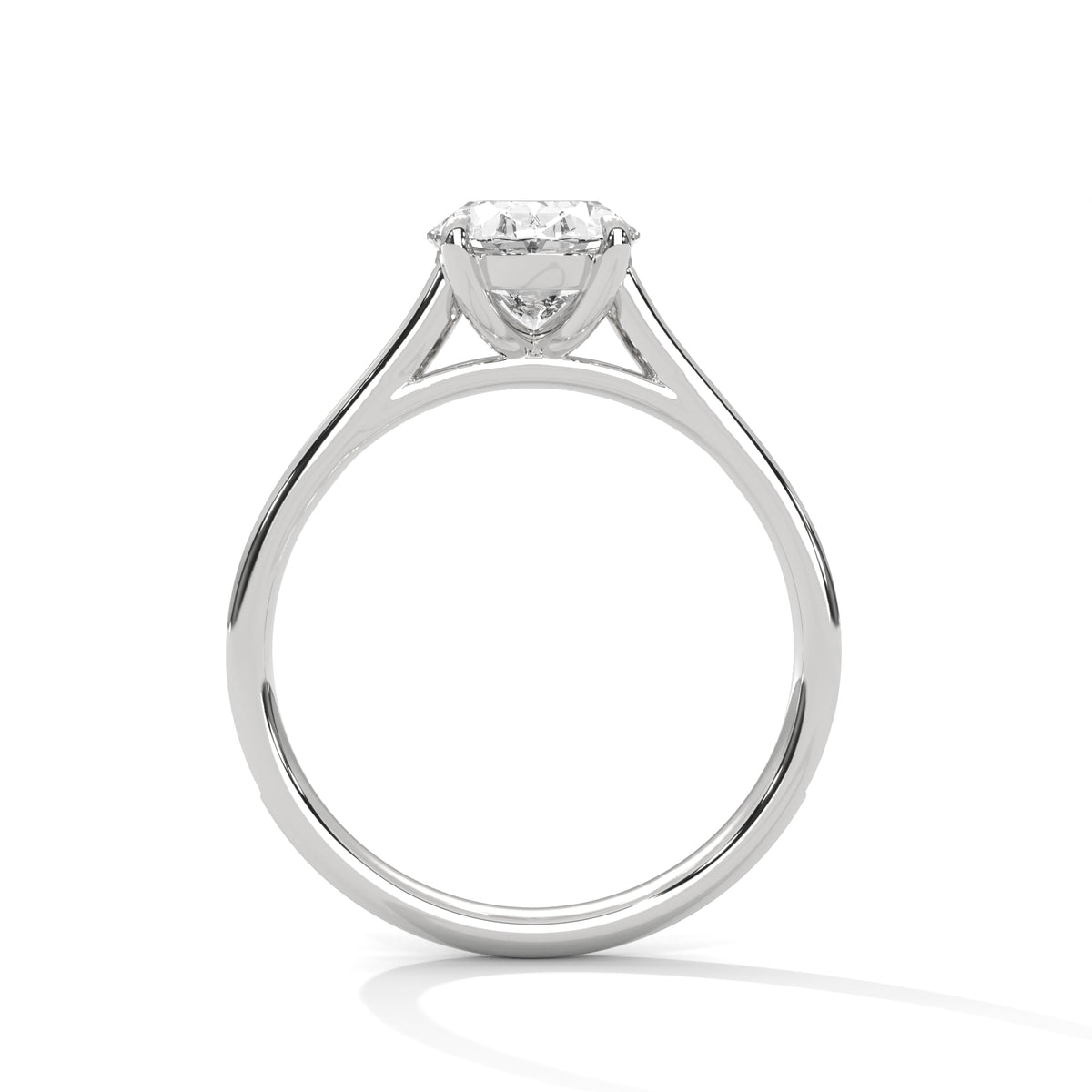 Oval Accented Lab Grown Diamond Engagement Ring
