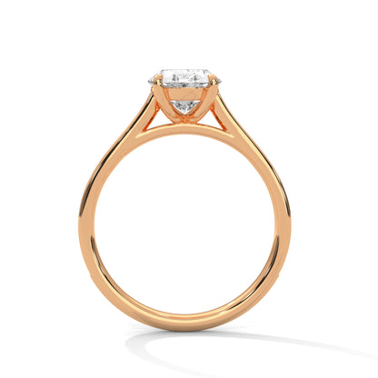 Oval Accented Lab Grown Diamond Engagement Ring