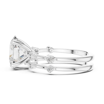 Oval Accented Lab Grown Diamond Engagement Ring
