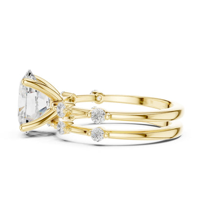 Oval Accented Lab Grown Diamond Engagement Ring