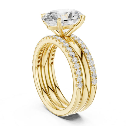 Oval Accented Lab Grown Diamond Engagement Ring