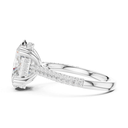 Oval Accented Lab Grown Diamond Engagement Ring