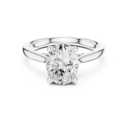 Oval Accented Lab Grown Diamond Engagement Ring