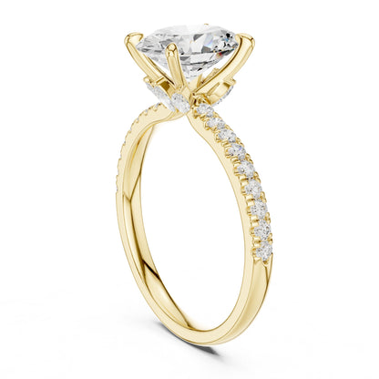 Oval Accented Lab Grown Diamond Engagement Ring