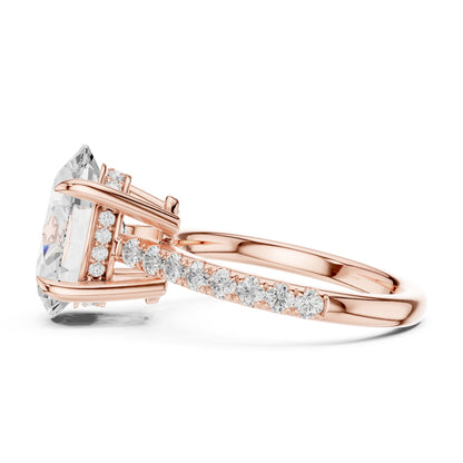 Oval Accented Lab Grown Diamond Engagement Ring