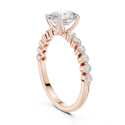 Oval Accented Lab Grown Diamond Engagement Ring