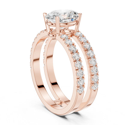 Oval Accented Lab Grown Diamond Engagement Ring