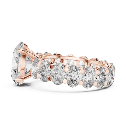 Oval Eternity Lab Grown Diamond Engagement Ring