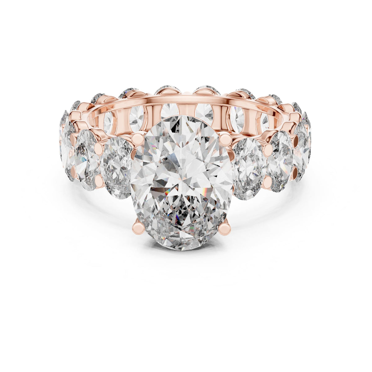 Oval Eternity Lab Grown Diamond Engagement Ring