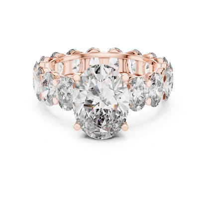 Oval Eternity Lab Grown Diamond Engagement Ring