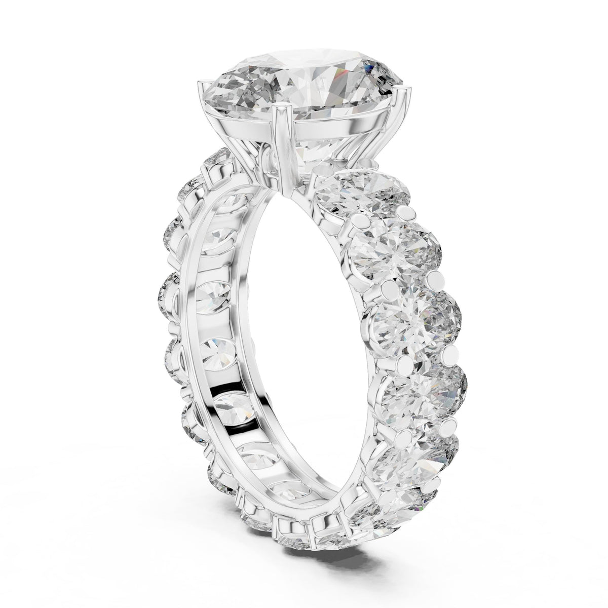 Oval Eternity Lab Grown Diamond Engagement Ring