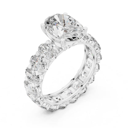 Oval Eternity Lab Grown Diamond Engagement Ring