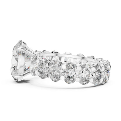 Oval Eternity Lab Grown Diamond Engagement Ring