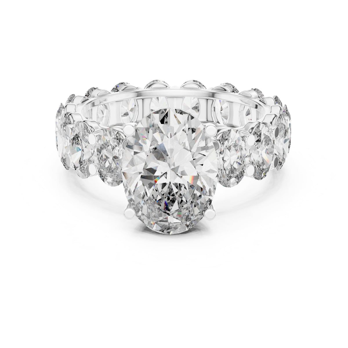 Oval Eternity Lab Grown Diamond Engagement Ring