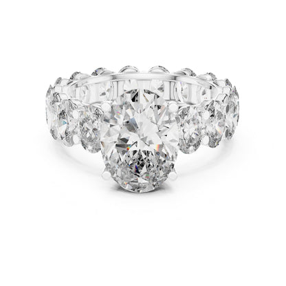 Oval Eternity Lab Grown Diamond Engagement Ring