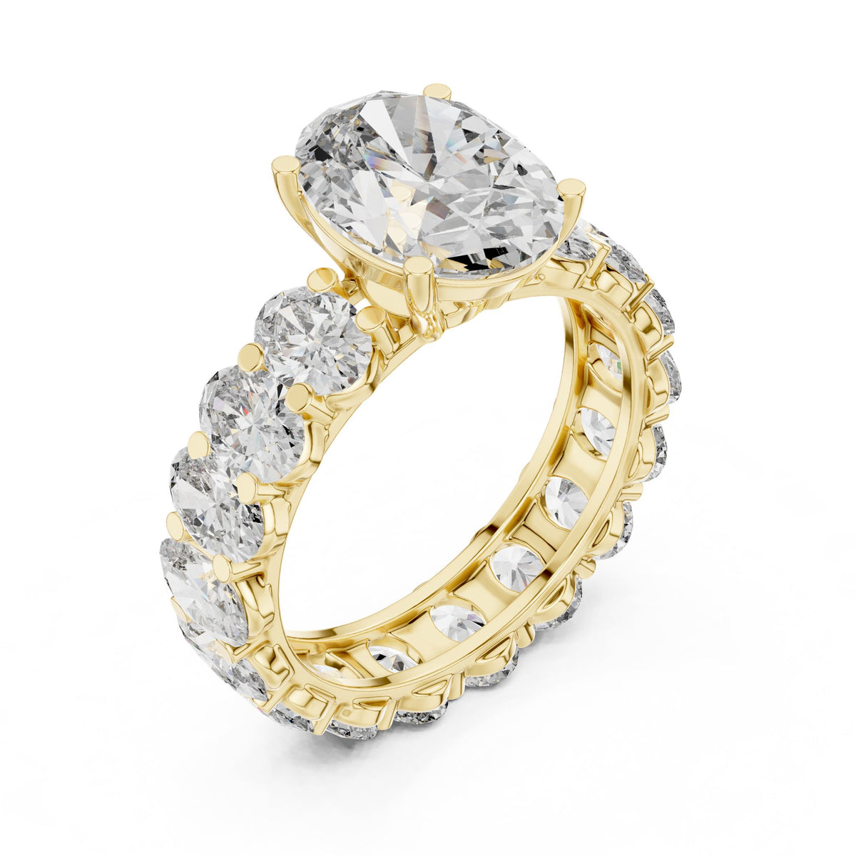 Oval Eternity Lab Grown Diamond Engagement Ring