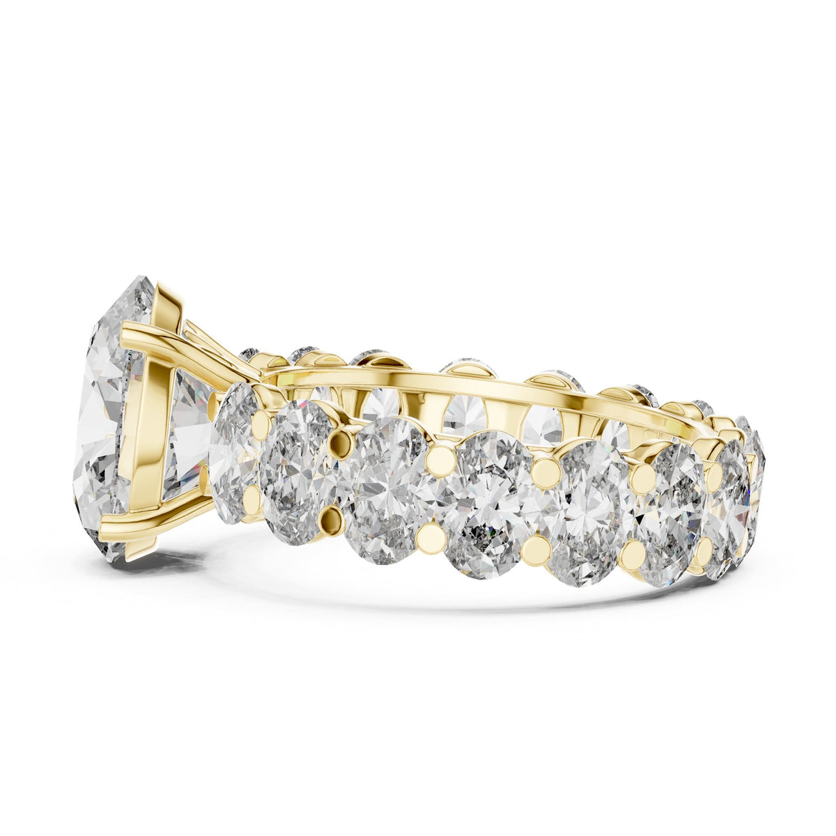 Oval Eternity Lab Grown Diamond Engagement Ring