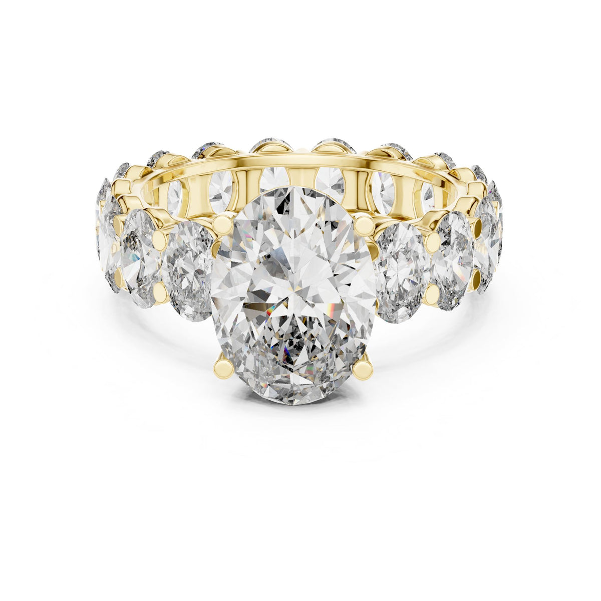 Oval Eternity Lab Grown Diamond Engagement Ring