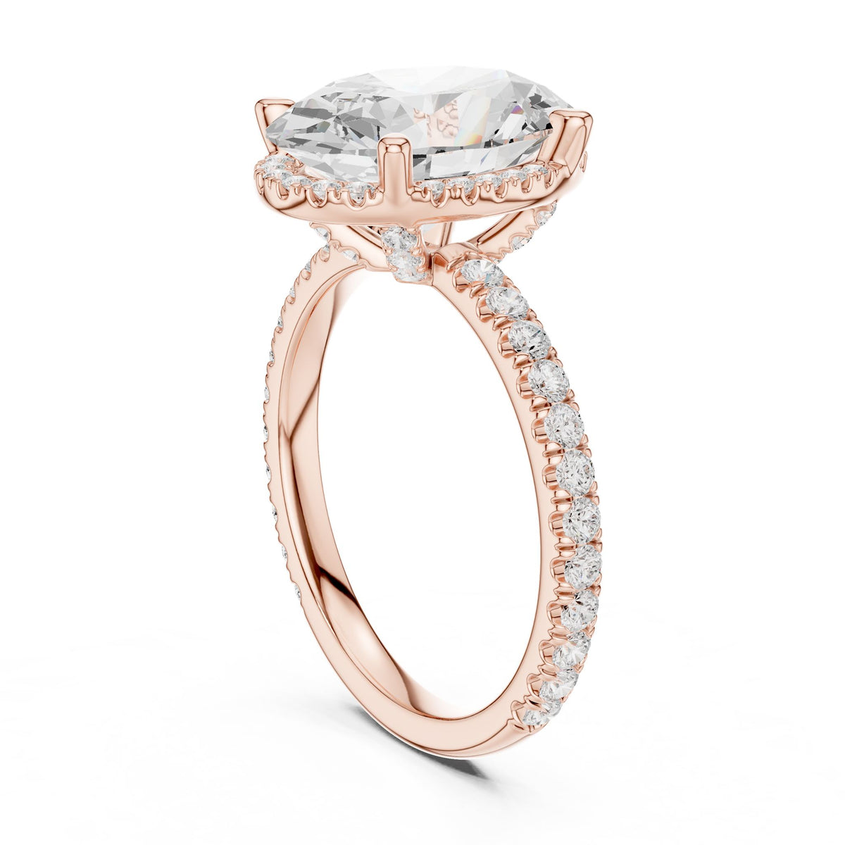 Oval Halo Lab Grown Diamond Engagement Ring