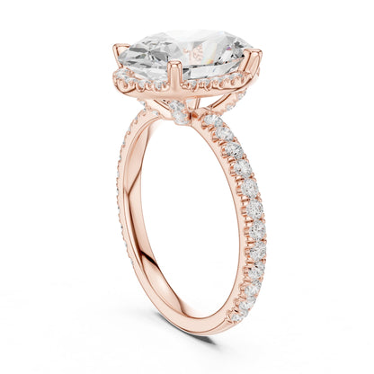 Oval Halo Lab Grown Diamond Engagement Ring