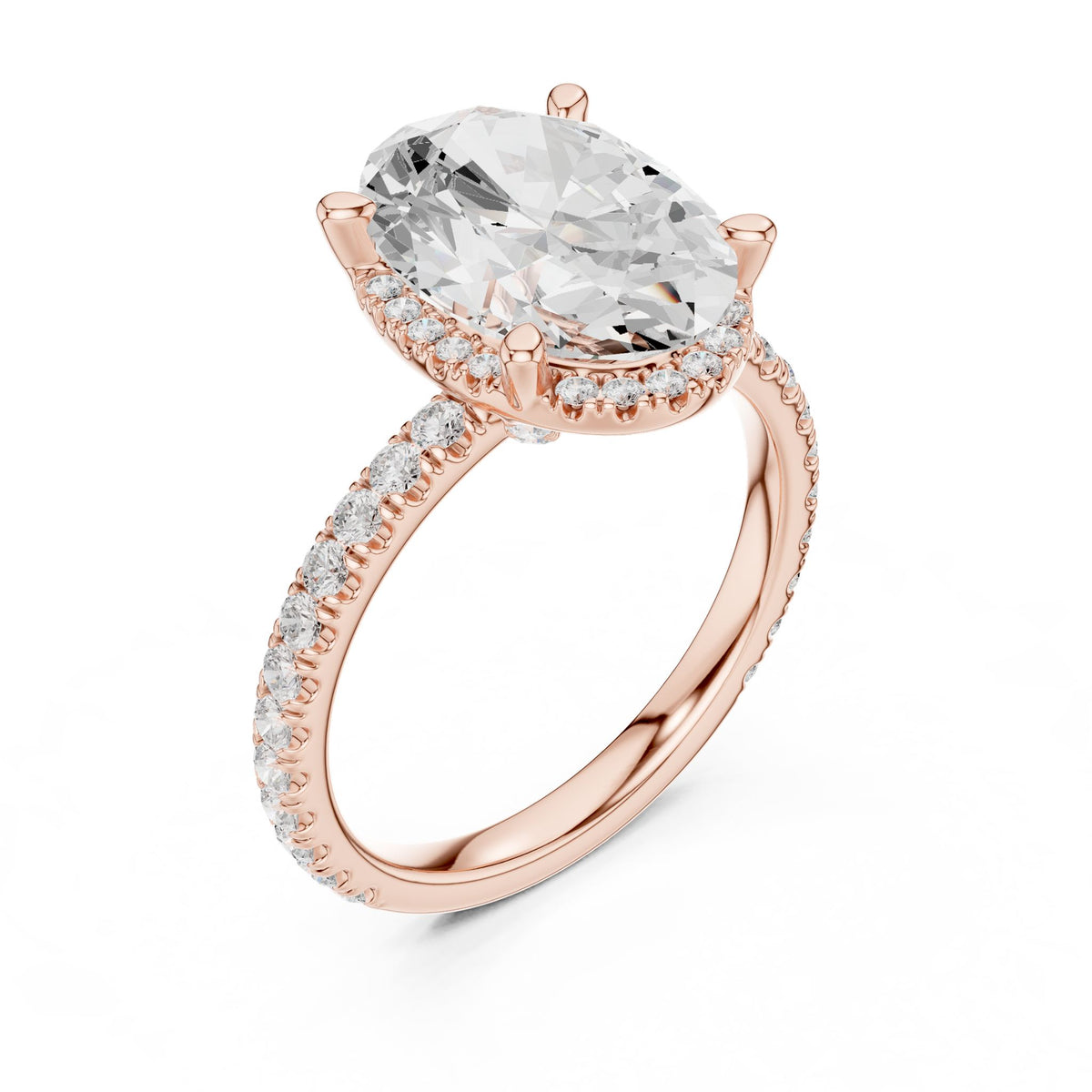 Oval Halo Lab Grown Diamond Engagement Ring