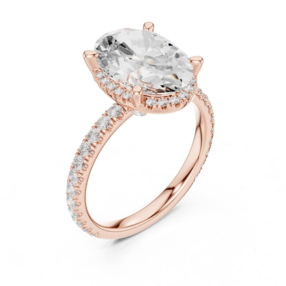 Oval Halo Lab Grown Diamond Engagement Ring