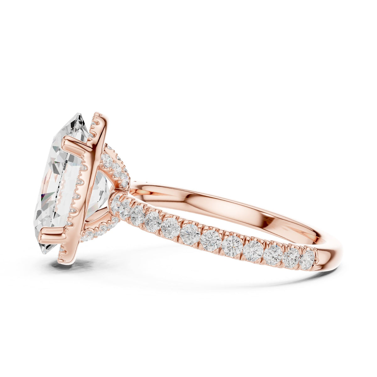 Oval Halo Lab Grown Diamond Engagement Ring