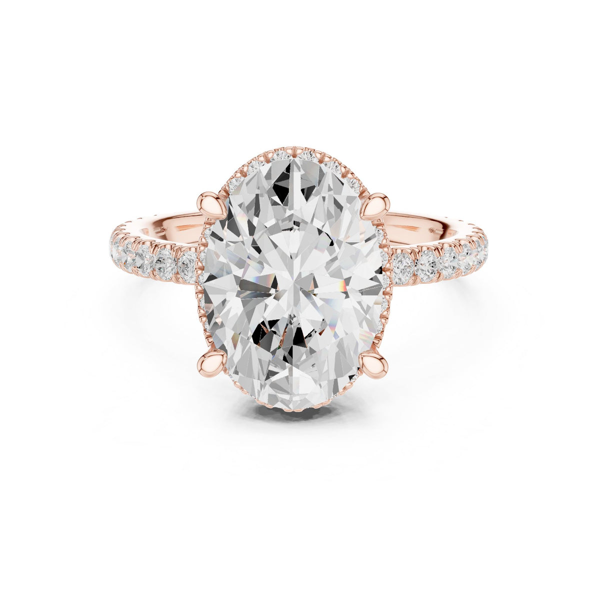 Oval Halo Lab Grown Diamond Engagement Ring
