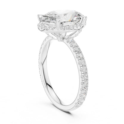Oval Halo Lab Grown Diamond Engagement Ring