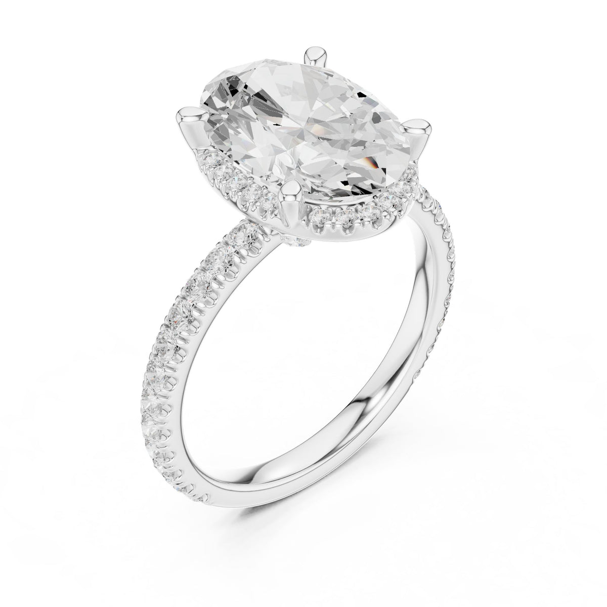 Oval Halo Lab Grown Diamond Engagement Ring
