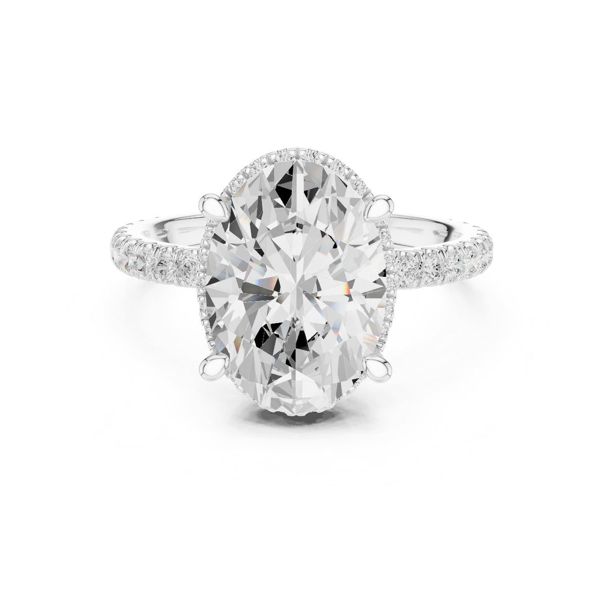 Oval Halo Lab Grown Diamond Engagement Ring