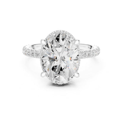 Oval Halo Lab Grown Diamond Engagement Ring
