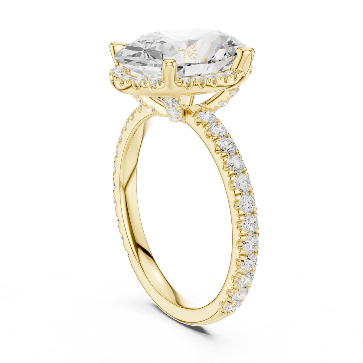 Oval Halo Lab Grown Diamond Engagement Ring
