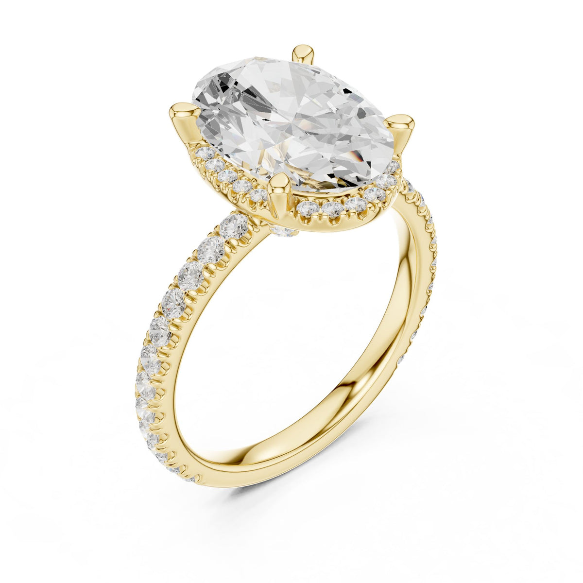 Oval Halo Lab Grown Diamond Engagement Ring