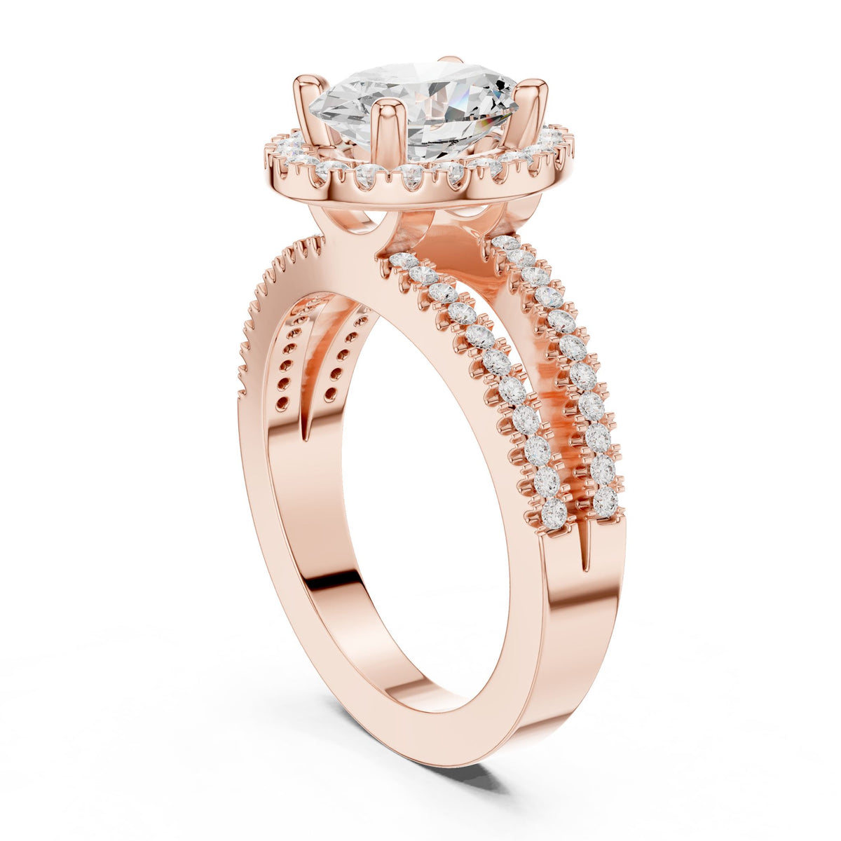 Oval Halo Lab Grown Diamond Engagement Ring